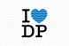 Флаг "I love Dnipro" 1350х900 мм, искусственный шелк, белый 1806498881-1 фото 1