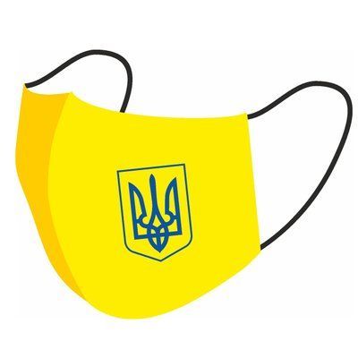 МАСКА ЖОВТА "ГЕРБ УКРАЇНИ" 1419365594 фото