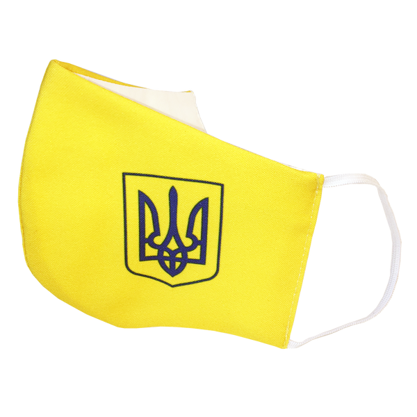 МАСКА ЖОВТА "ГЕРБ УКРАЇНИ" 1419365594 фото