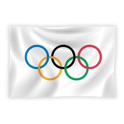 Флаг &laquo;Олимпийский&raquo;, Искусственный шелк, 1200х700 мм 147602 фото