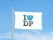 Прапор "I love Dnipro", білий, Штучний шовк, 1200х700 мм 147589 фото 2