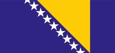 Прапор &laquo;Республіка Боснія і Герцеговина&raquo;, Штучний шовк, 1200х700 мм 16358477 фото