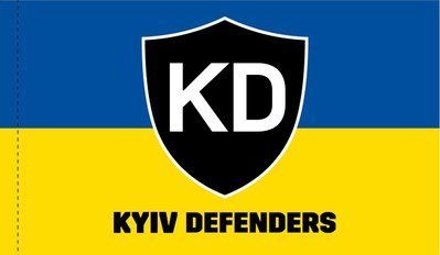 Прапор &laquo;Kyiv defenders&raquo;, Штучний шовк, 1200х700 мм 15445590 фото