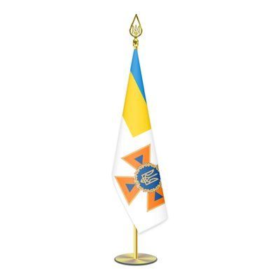 Кабинетный купольный флаг "ГСЧС Украины" 8524686 фото