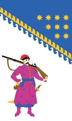 Флаг &laquo;Запорожская область&raquo;, Искусственный шелк, 1200х700 мм 13547872 фото