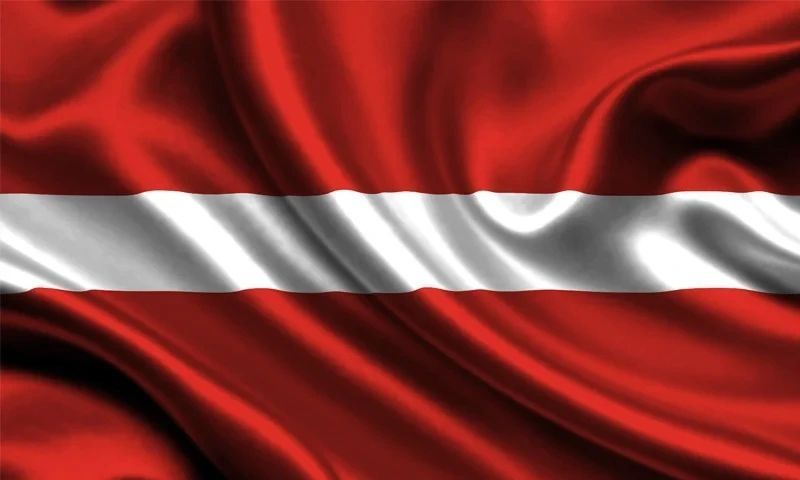 Прапор &laquo;Латвія&raquo;, Штучний шовк, 1200х700 мм 147577 фото