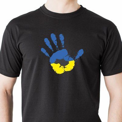 Футболка чоловіча чорна "Україна понад усе!" 1616401249 фото