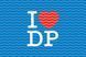 Прапор "I love Dnipro", синій, Штучний шовк, 1200х700 мм 147594 фото 1