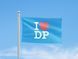 Прапор "I love Dnipro", синій, Штучний шовк, 1200х700 мм 147594 фото 2