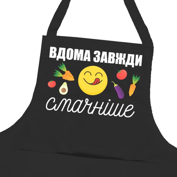 Фартух для кухні "Вдома завжди смачніше", саржа 5984321 фото